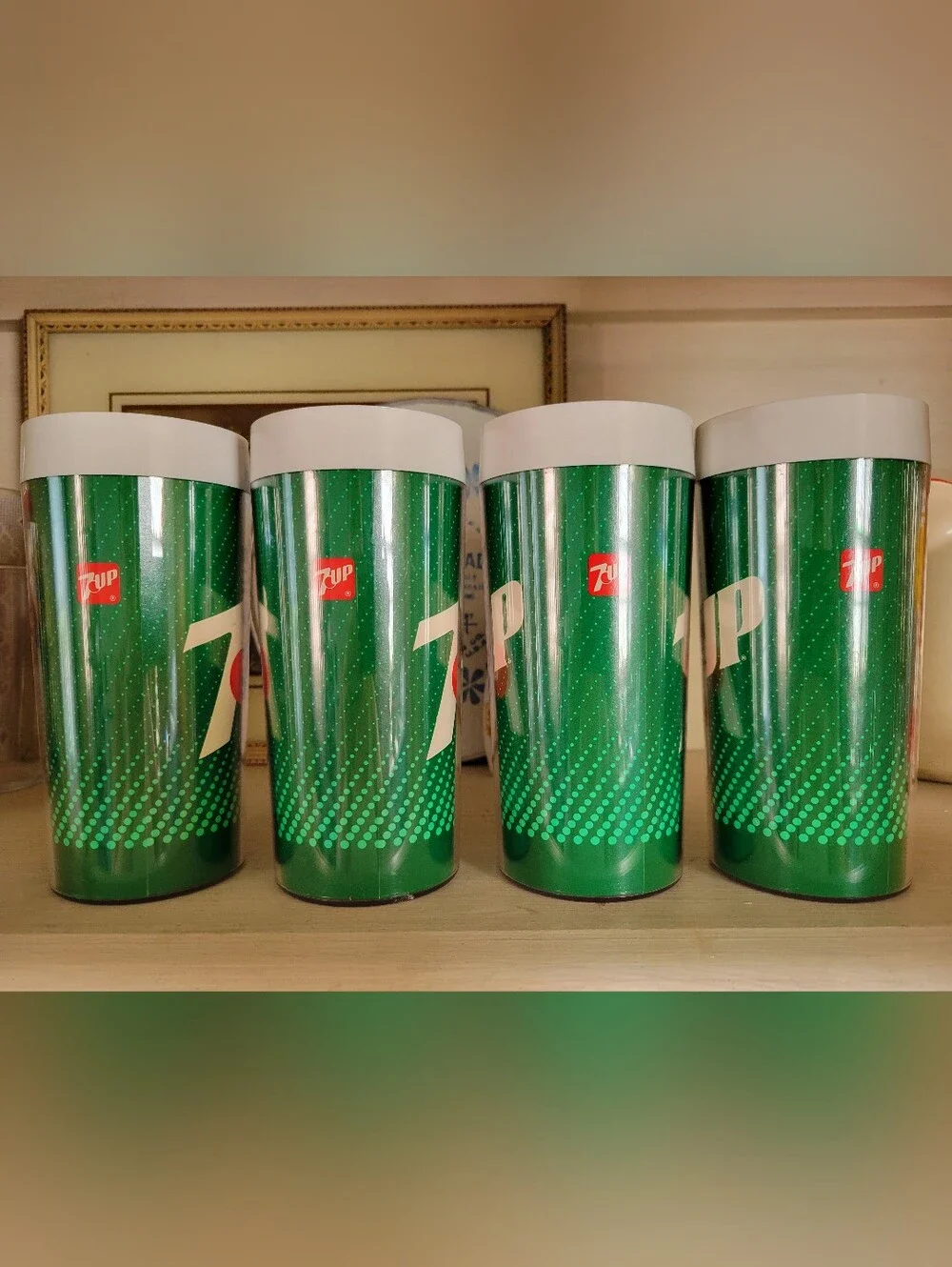 7up Branded Thermo-Serv Drink Tumblers - Set of 4